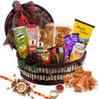 Euphoric Times Gourmet Assortment with One Rakhi and Roli Tilak Chawal Euphoric Times Gourmet Assortment with One Rakhi and Roli Tilak Chawal