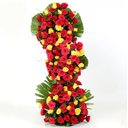 Gorgeous 100 Splashy Roses Tower Gorgeous 100 Splashy Roses Tower