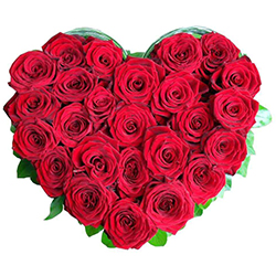 Splendid Heart-shaped Arrangement of 2 Dozen Red Roses Splendid Heart-shaped Arrangement of 2 Dozen Red Roses