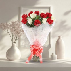 Stunning Bouquet of Carnations and Roses Stunning Bouquet of Carnations and Roses
