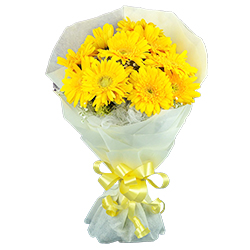 Artful Yellow Gerberas Bouquet Artful Yellow Gerberas Bouquet