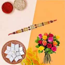 Unique You are Always Special Premium Bouquet with 250 Kaju Katli and Rakhi Unique You are Always Special Premium Bouquet with 250 Kaju Katli and Rakhi