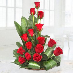 Special Premium Arrangement of 15 Roses in Red Colour<br> Special Premium Arrangement of 15 Roses in Red Colour<br>