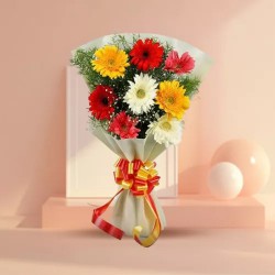 Color-Coordinated Mixed Gerberas Bouquet Color-Coordinated Mixed Gerberas Bouquet