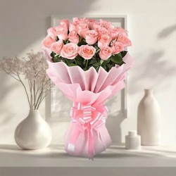 Sensational Hand Bunch of Two Doz Pink Roses Sensational Hand Bunch of Two Doz Pink Roses