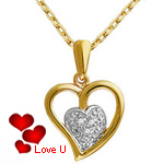 Classic Heart Shaped Golden Pendant Classic Heart Shaped Golden Pendant