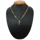 Ethnic Elegance Gold Plated Necklace with Twirling Lights Pendant Ethnic Elegance Gold Plated Necklace with Twirling Lights Pendant