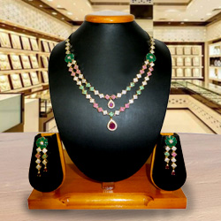 Dapper Illumination Necklace with Earrings Set Dapper Illumination Necklace with Earrings Set