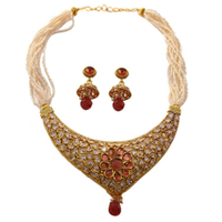 Stunning Kundan Pattern Necklace Set Stunning Kundan Pattern Necklace Set
