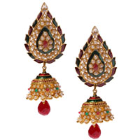 Traditional Earring Set in Jhumka Design Traditional Earring Set in Jhumka Design