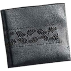 Flower Imprinted Black Genuine Leather Gents Wallet from Leather Talks Flower Imprinted Black Genuine Leather Gents Wallet from Leather Talks