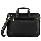 Faux Leather Office Folio cum Leather Bag from Vaunt in Black Faux Leather Office Folio cum Leather Bag from Vaunt in Black