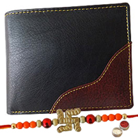 Rich Born’s Riveting Gents Leather Wallet with 1 Free Rakhi, Roli Tilak and Chawal Rich Born’s Riveting Gents Leather Wallet with 1 Free Rakhi, Roli Tilak and Chawal