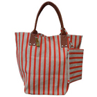 Appealing Ladies Hand Bag in Grey and Orange Stripes from Spice Art Appealing Ladies Hand Bag in Grey and Orange Stripes from Spice Art