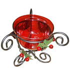 Shimmering Red Candle Stand Gift Shimmering Red Candle Stand Gift