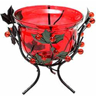 Sparkling Red Wrought Iron Candle Stand Gift Sparkling Red Wrought Iron Candle Stand Gift