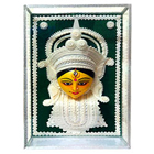 Auspicious Teracotta and Thermacol made Maa Durga in a Glass Frame Auspicious Teracotta and Thermacol made Maa Durga in a Glass Frame