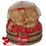 Spunky Twin Teddy with an Umbrella Spunky Twin Teddy with an Umbrella