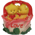 Angelic Twin Teddy with Roses in a Love Basket Angelic Twin Teddy with Roses in a Love Basket