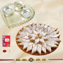 Yummy Sweet Treat with Rakhi Thread Yummy Sweet Treat with Rakhi Thread