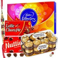 Rakhi Gifts - Chocolate Hamper N Rakhi Rakhi Gifts - Chocolate Hamper N Rakhi