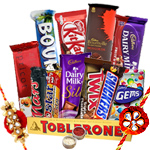 Gorgeous Rakhi Celebration Hamper with Taste of Love Gorgeous Rakhi Celebration Hamper with Taste of Love