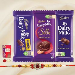 Assorted Cadburys Special Pack with Rakhi and Roli Tilak Chawal Assorted Cadburys Special Pack with Rakhi and Roli Tilak Chawal