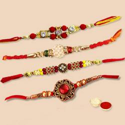 Designer Rakhi Set 4 Pcs Designer Rakhi Set 4 Pcs