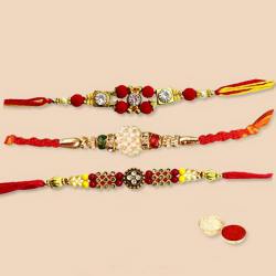 Designer Rakhi Set 3 Pcs Designer Rakhi Set 3 Pcs