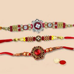 Designer Rakhi Set 3 Pcs Designer Rakhi Set 3 Pcs
