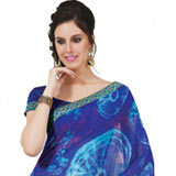 Amazing Multicolor Faux Georgette Saree Amazing Multicolor Faux Georgette Saree