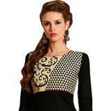 Enthralling Printed Cotton Suit in Black Colour Enthralling Printed Cotton Suit in Black Colour
