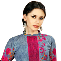 Stylish Floral Print Spun Cotton Salwar Suit for Ladies Stylish Floral Print Spun Cotton Salwar Suit for Ladies