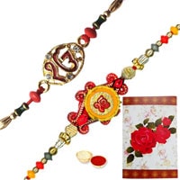 Delightful Gift of 2 Designer Rakhi Delightful Gift of 2 Designer Rakhi