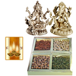 Laxmi Ganesh Idol with Dry Fruits Laxmi Ganesh Idol with Dry Fruits