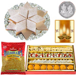 Kaju Katli, Assorted sweets with Bhujia Kaju Katli, Assorted sweets with Bhujia