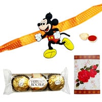 Delicious 3 Ferrero Rocher Choco Delight and Rakhi for Kids Delicious 3 Ferrero Rocher Choco Delight and Rakhi for Kids
