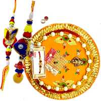 Thali with bhaiya-bhabhi pair<br><font color=#0000FF>Free Delivery in USA</font> Thali with bhaiya-bhabhi pair<br><font color=#0000FF>Free Delivery in USA</font>