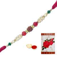 1 Divine Rudraksh Rakhi<br><font color=#0000FF>Free Delivery in USA</font> 1 Divine Rudraksh Rakhi<br><font color=#0000FF>Free Delivery in USA</font>