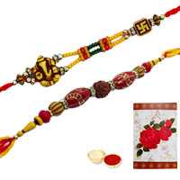 2 Auspicious Rakhi<br><font color=#0000FF>Free Delivery in USA</font> 2 Auspicious Rakhi<br><font color=#0000FF>Free Delivery in USA</font>