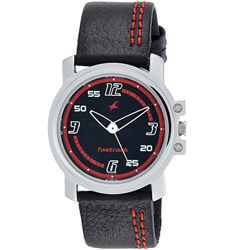Typically styled round dial wrist watch for gents from Titan fastrack. Typically styled round dial wrist watch for gents from Titan fastrack.