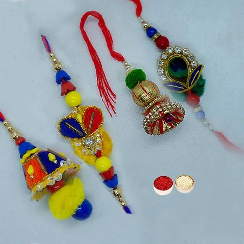 Fantastic Bhaiya Bhabhi Rakhi Set with Stunning Design