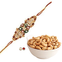 Beautiful Rakhi With Cashews Beautiful Rakhi With Cashews