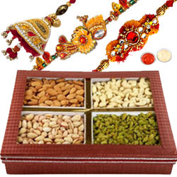 Fabulous Bhaiya Rakhis, Bhabhi Rakhi, Mixed Dry Fruits Fabulous Bhaiya Rakhis, Bhabhi Rakhi, Mixed Dry Fruits