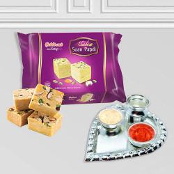 Silver Plated Paan Shaped Puja Aarti Tha...
