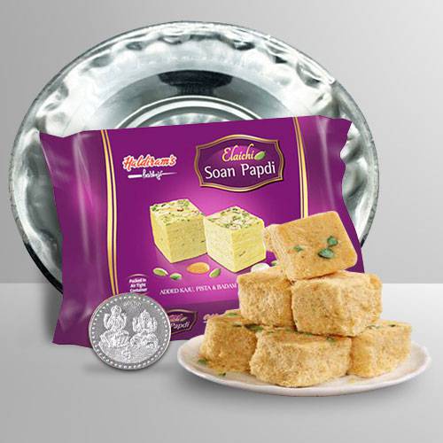 Haldirams Soan Papri N Thali , Free Coin Haldirams Soan Papri N Thali , Free Coin