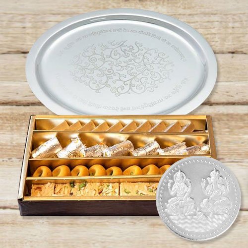 Haldirams Assorted Sweets N Thali , Free Coin Haldirams Assorted Sweets N Thali , Free Coin
