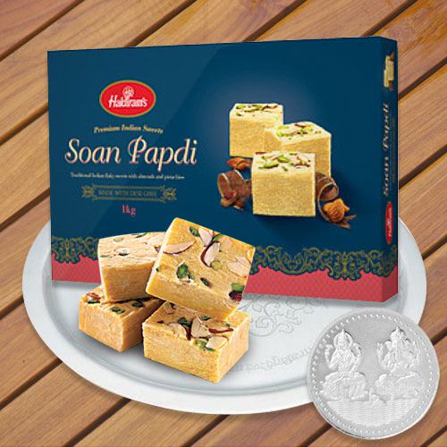 Haldirams Soan Papri N Thali , Free Coin Haldirams Soan Papri N Thali , Free Coin