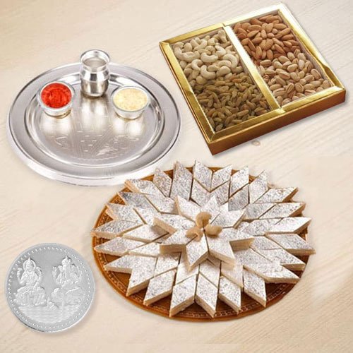 Haldiram Kaju Katli , Dryfruits N Thali , Free Coin Haldiram Kaju Katli , Dryfruits N Thali , Free Coin