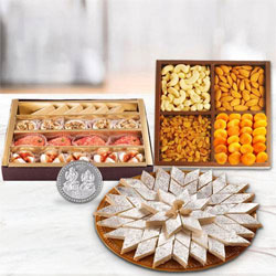 Dry Fruits with Assorted Sweets with fre...
